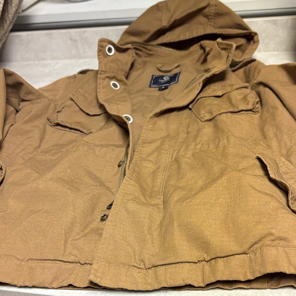 Crewcuts Boy's Hooded Field Jacket in Tan